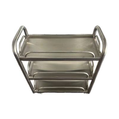 用201锈钢小推车GDG带不把手三层餐车餐n厅ioxt商rolley