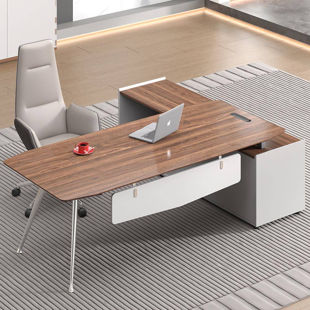 老板现办公桌简约代总桌裁桌无品牌/理主管经单人办公桌椅组合高