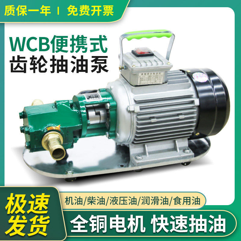 WCB齿轮泵便携式抽油泵高粘度