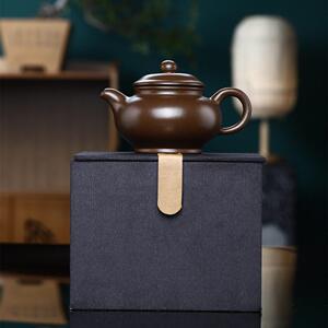 宜兴正宗紫砂壶真品名家纯手工紫泥小潘壶家用功夫茶具130cc小品