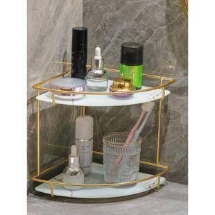 浴室厕所厨房墙角卫生间化妆品桌面洗手洗漱台转角三角收纳置物架