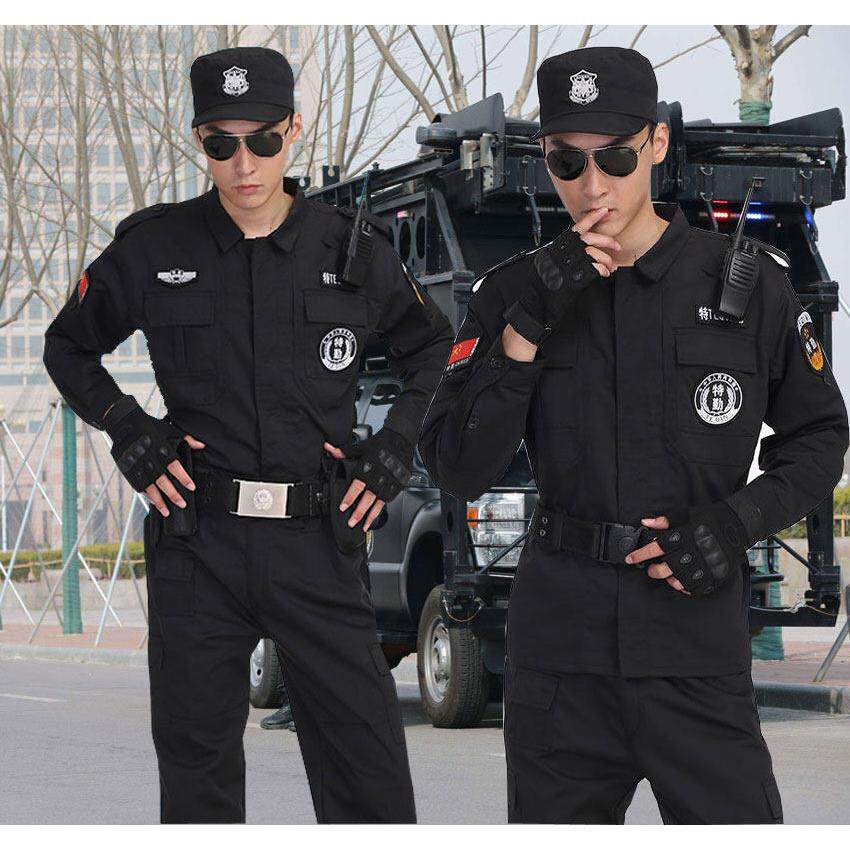 全套黑色特勤保安工作服长袖秋冬季套装特训作训服安保物业制服男
