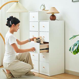 实木夹缝收纳柜25/30/35cm床头窄边柜多层抽屉式置物柜沙发缝隙柜