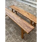 老榆树板凳实木板凳换鞋 凳家庭覆古板凳单凳民宿餐桌凳子定制