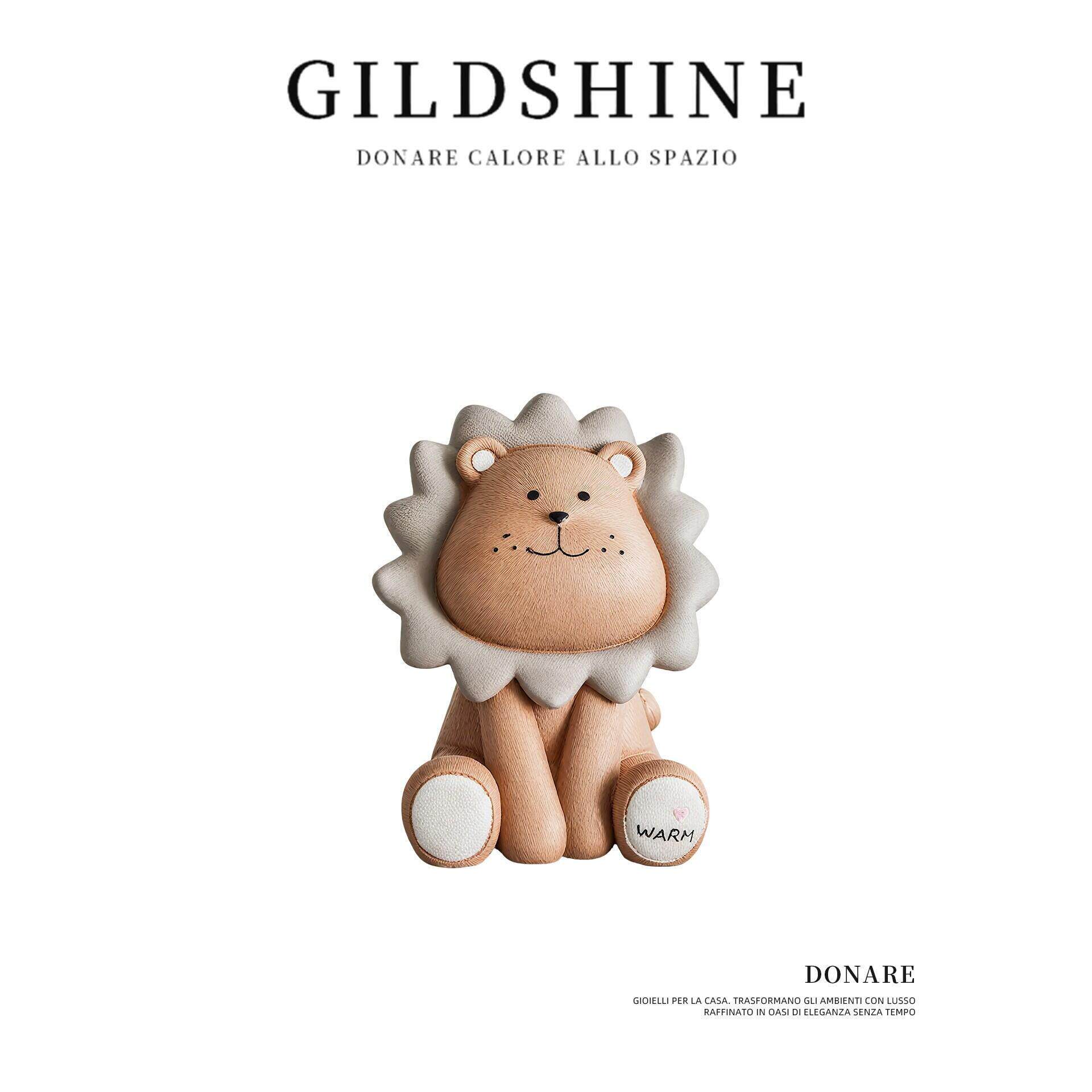GILDSHINE.Marrone.北欧ins狮子存钱筒儿童存钱罐摆件客厅装饰品