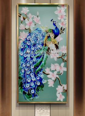 珐瑯彩画客厅入户玄关走廊过道装饰画饭厅书房挂画卧室书房壁画