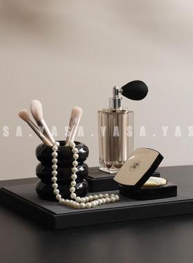 YASA【覆古梳妆组合】样板间卧室衣帽间梳妆台气质优雅摆件软装