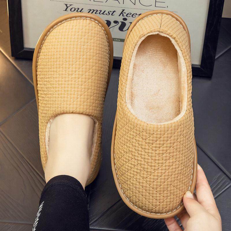 秋冬季布艺包跟棉拖鞋女居家情侣家用室内防滑软底加绒保暖棉鞋男,居家布艺,居家棉拖/棉鞋,淘宝优惠券,粉丝福利购,淘宝优惠卷