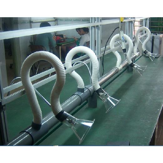 吸烟罩喇叭口抽烟机排风管排气管道烙铁焊锡抽烟罩流水线排烟软管