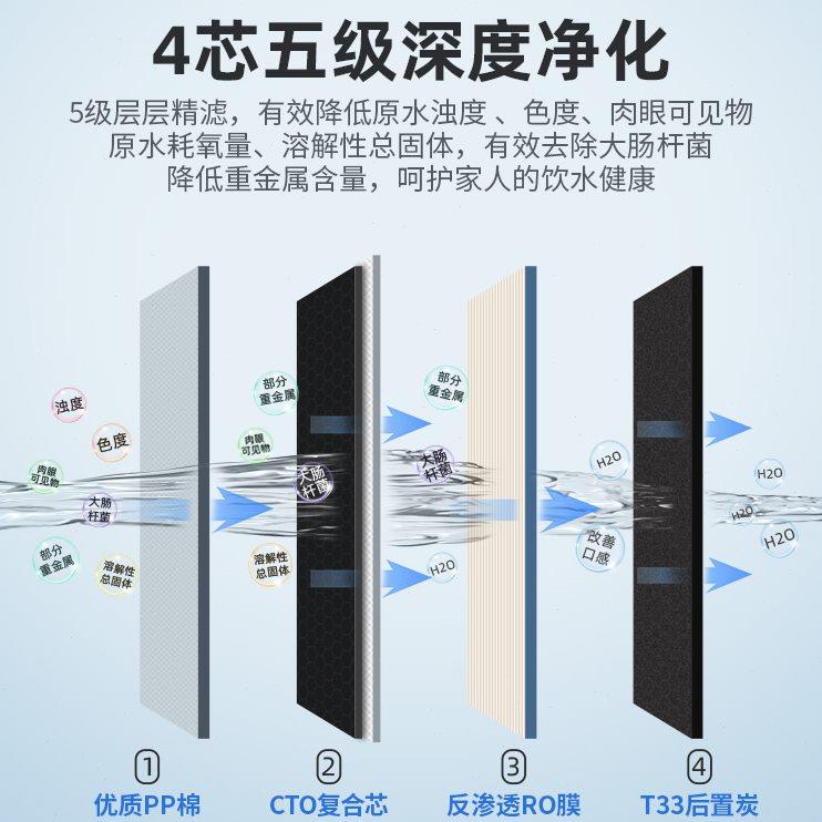 800G净水器家用直饮厨房自来水过滤器ro反渗透直饮水机净水机纯水