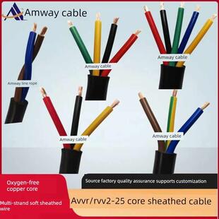 ALX安利讯RVV RVVP多芯线全无氧铜屏蔽信号控制电源PVC电缆线