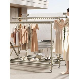 Bang先生落地式 晾衣架可折叠家用阳台室内伸缩衣杆室外棉被工艺品