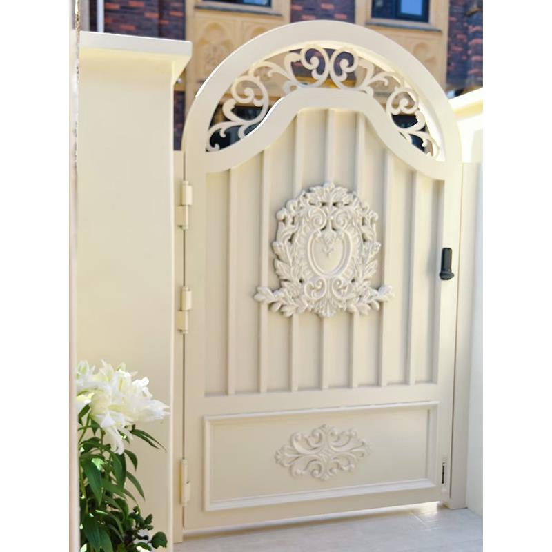 铝艺庭院欧式别墅大门铝合金户外花园庭院门小区铝艺轻奢花园小门