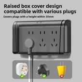 118型三位插座防水盖粘接浴室九孔开关保护盖浴室四位防溅箱