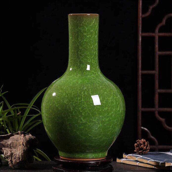 宋式美学花瓶陶瓷中式宋代美学花器插花放干花茶室茶桌瓷器摆件