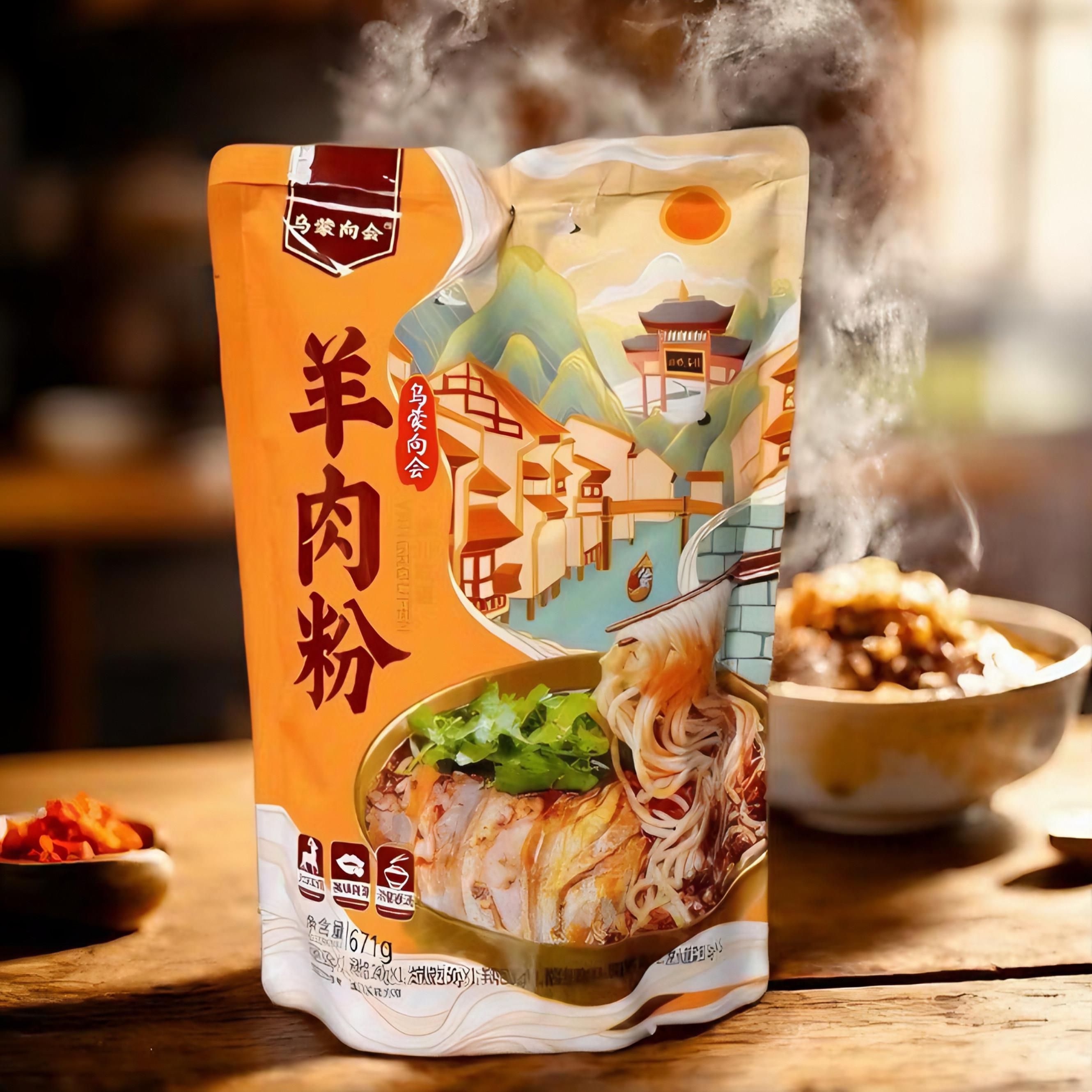 贵州特产正宗水城乌蒙向会带皮羊肉粉米线大碗