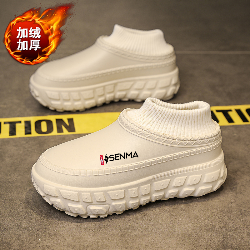 森马棉鞋情侣加绒包跟拖鞋