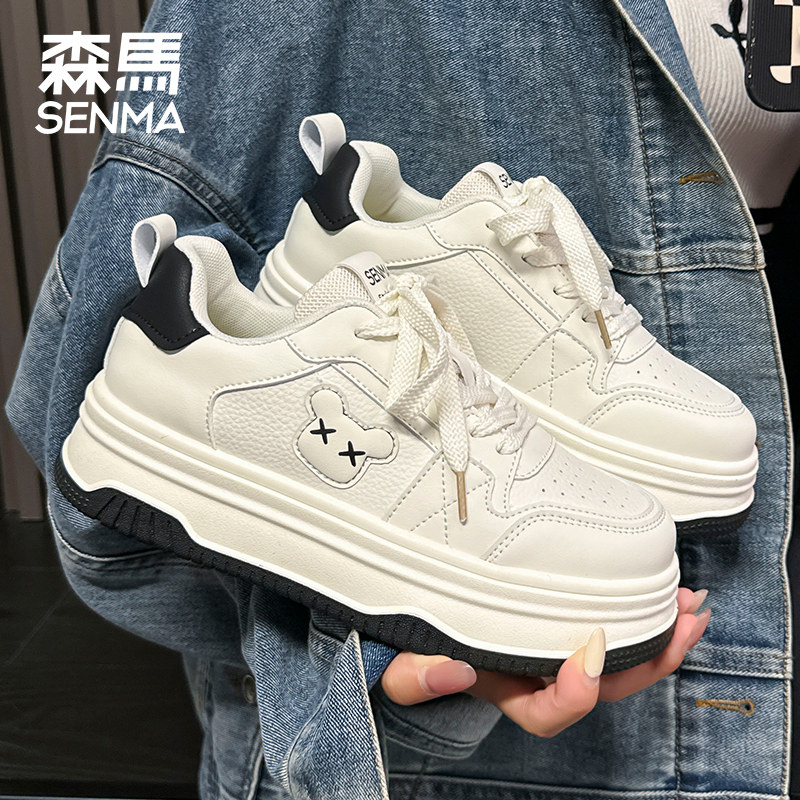 森马女鞋厚底增高百搭小白板鞋