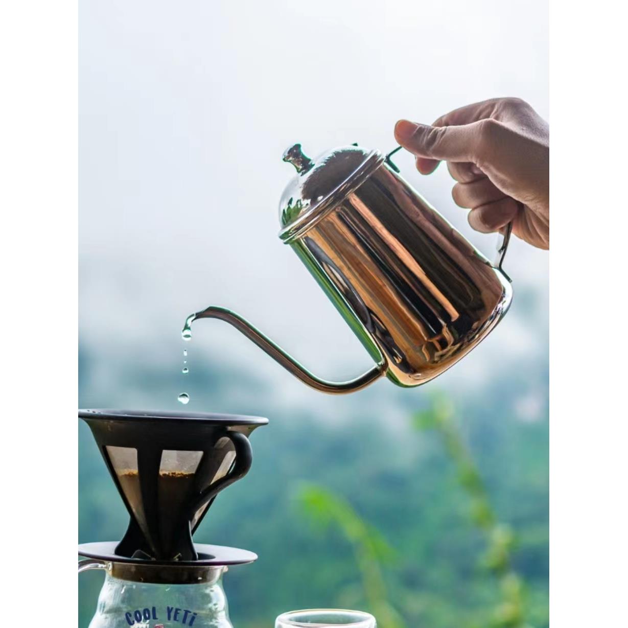 KALITA日本手冲壶不锈钢壶细口手冲咖啡壶日式细嘴户外露营52272