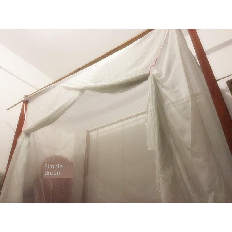 龙凤双线特密棉纱竹绳方顶老式单门传统学生宿舍蚊帐