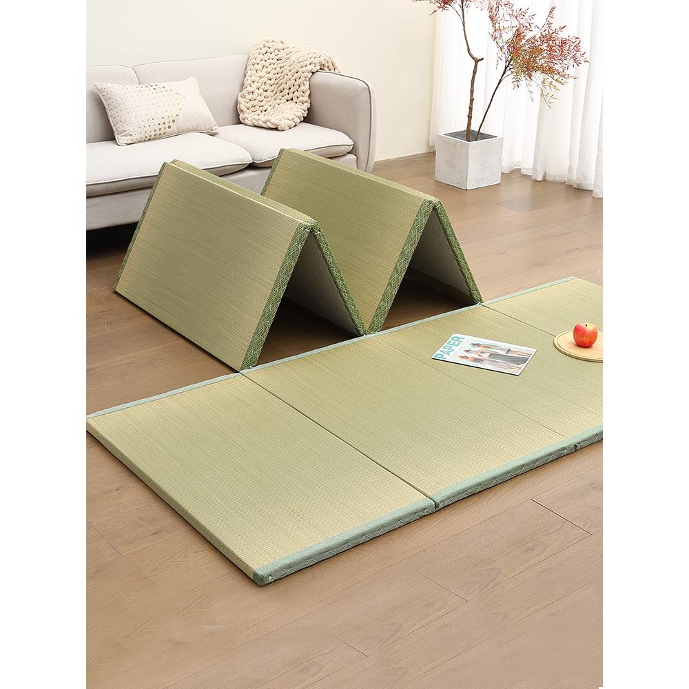 日式折叠榻榻米垫子椰棕床垫蔺草密径席地垫睡觉打地铺定制塌塌米