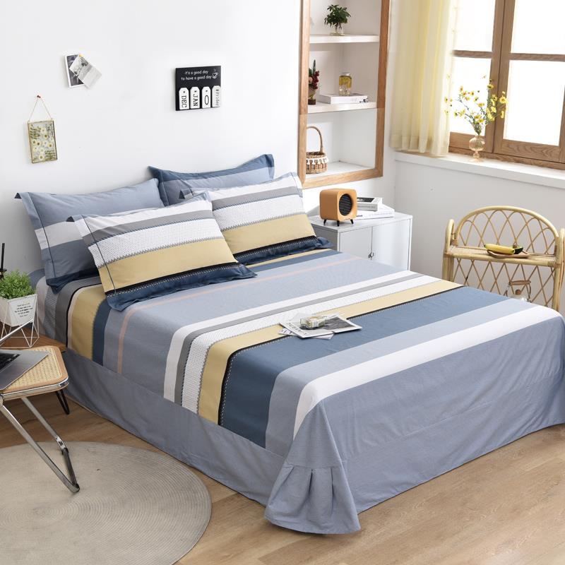 儿童床单单件纯棉床包花卉单人床学生宿舍1.2米1.5米双人1.8m床