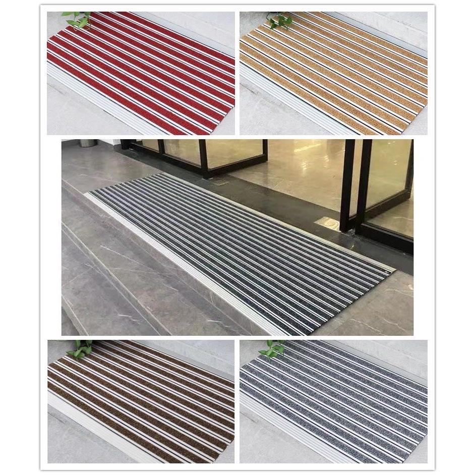 铝合金平铺式可收卷除尘地毯定制地垫酒店商场银行门口吸水耐磨垫