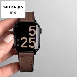 优嗖嗖适用华为fit3手表表带疯马纹皮质腕带高级感磁吸智能运动华