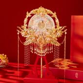 舞绣缘新娘团扇新中式 婚礼秀禾喜扇手工diy材料包出嫁高级手捧花