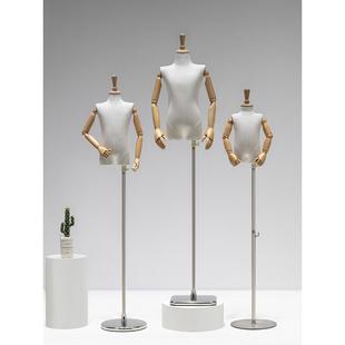 平肩儿童模特高档分腿直角肩服装道具青少年中大童装店展示架人偶