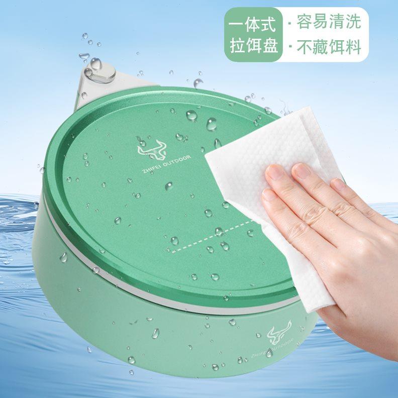 智飞新款拉饵盘线磁铝合金开饵盆强磁单层立钩钓箱钓椅散炮食盒盘