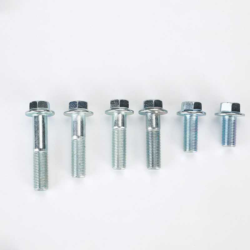 厂家直镀锌GB5787六角法兰面细牙螺栓M12*1.25外六角带垫法兰螺丝