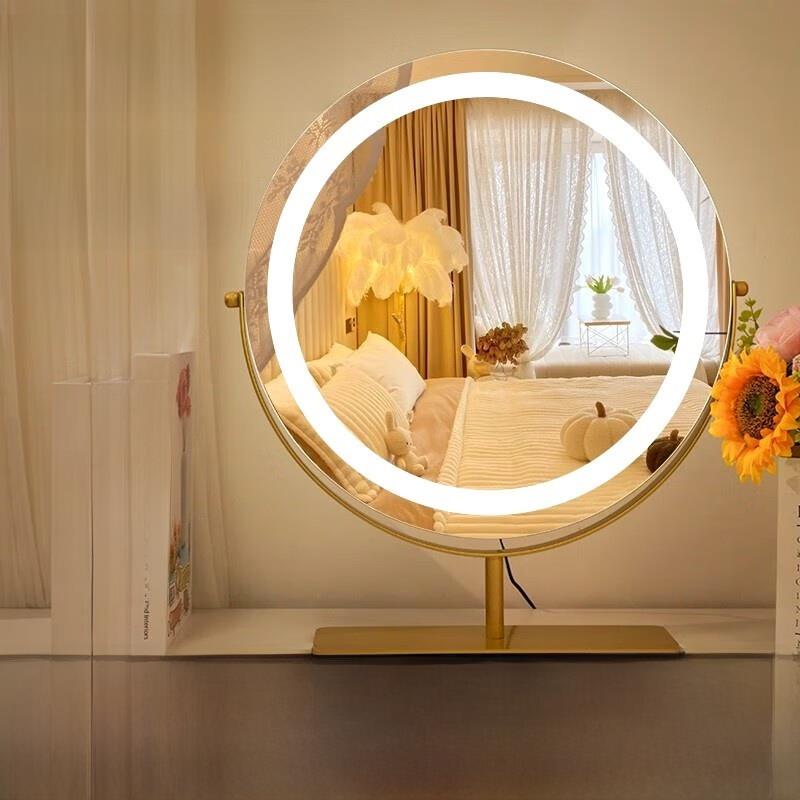 防锈化妆镜Sam’s同色三色光与浅色桌面大圆镜梳妆镜桌面超大镜