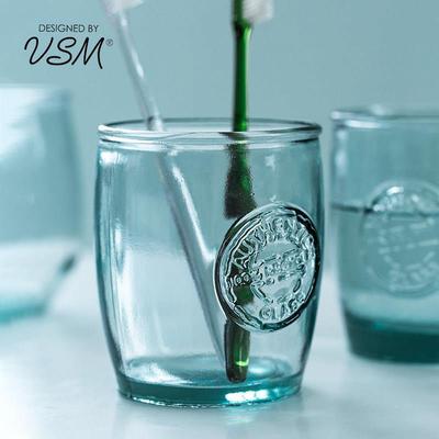牙刷杯西班牙进口vsm家用牙膏收纳盒牙具杯复古创意玻璃漱口杯子