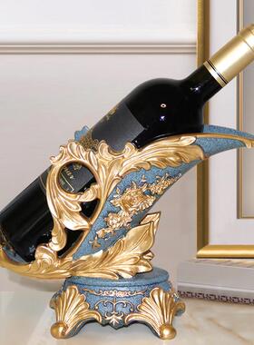 客厅酒柜装饰品现代简约红酒架摆件轻奢北欧创意家用斜放酒架置物