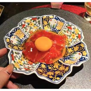 料理陶瓷餐具花边刺身拼盘沙拉碗小菜糕点碟多用盘家用 新中日本式
