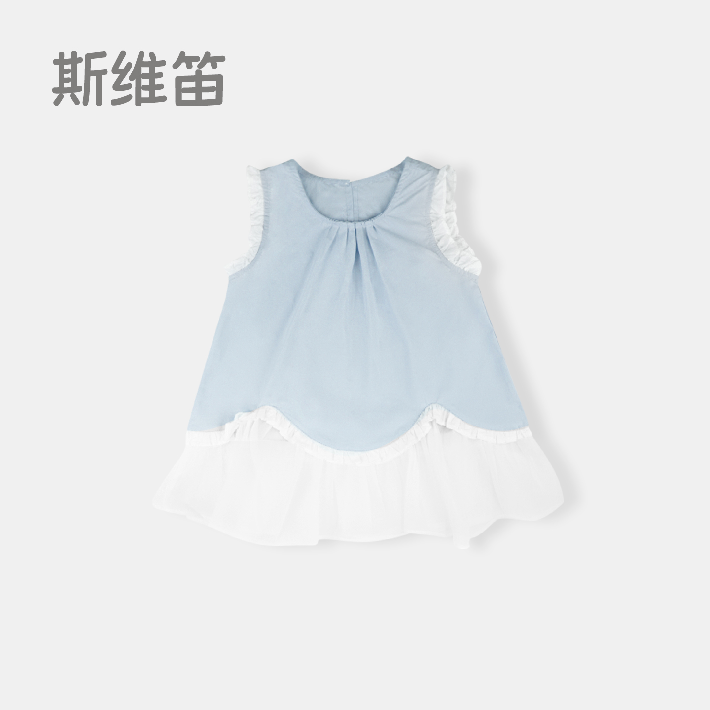 女童连衣裙夏季2025新款童装儿童洋气公主裙女宝宝花边无袖背心裙