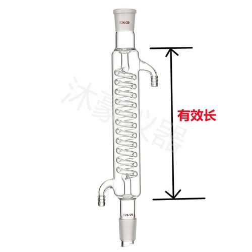 玻璃仪器冷凝管蒸馏直形球形蛇形空气200/300/400/500/60mm实验室