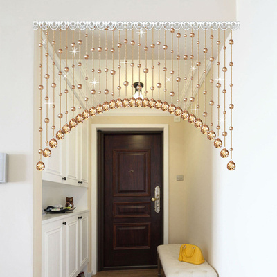 水晶珠帘挂帘隔断门帘玄关客厅过道卫生间房门卧室装饰门帘免打孔
