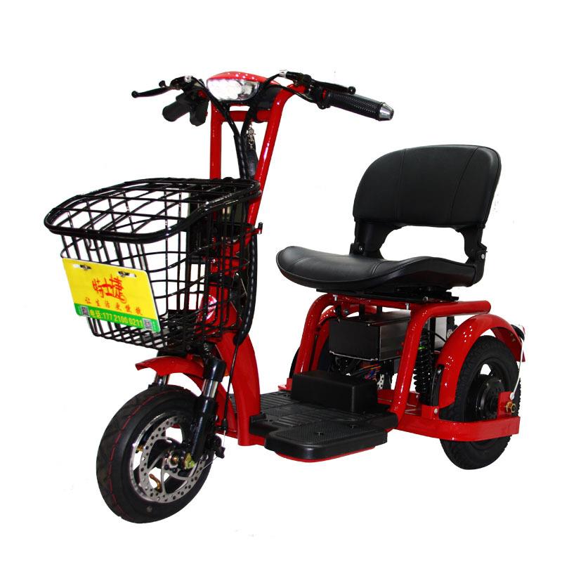 老年家用助力三轮四轮电动代步车老人残疾人轻便可折叠迷你电瓶车