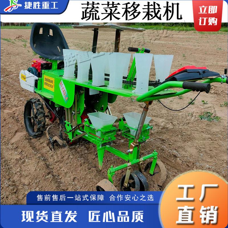 农用两行蔬菜移栽机 小型汽油动力栽苗机 座驾式农作物秧苗栽苗机