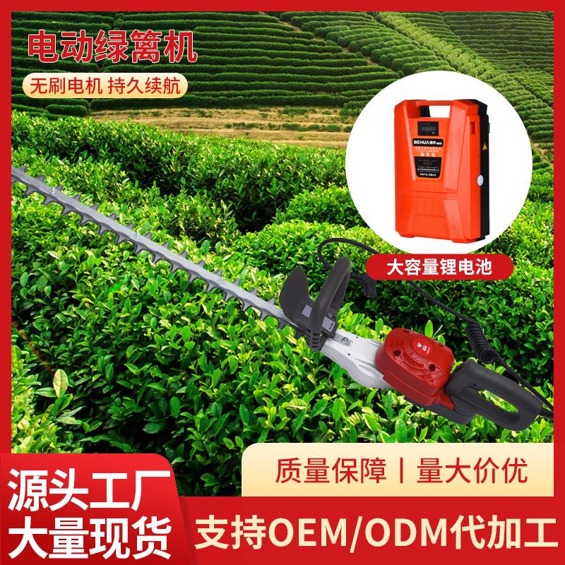 大功率绿篱机电动采茶机双刃园林修剪机茶树修枝机绿化篱笆剪充电