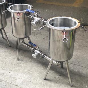 不锈钢食品级豆浆双联桶式过滤器 茶叶渣液固液分离双联过滤器