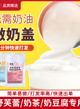 朋也奶盖粉原味海盐芝士奶盖粉商用免奶油打发奶豆腐奶茶店原料