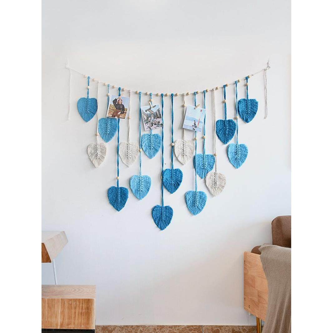 照片挂墙客厅卧室背景装饰蓝叶挂毯床和早餐布局表盒盖丑挂墙,家居饰品,壁饰,淘宝优惠券,粉丝福利购,淘宝优惠卷