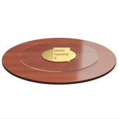 桃花芯实木圆桌面板家用餐厅加厚大圆桌面带转盘圆形桌面15人20人