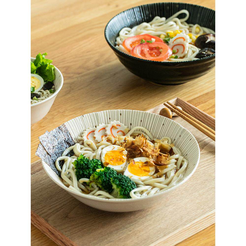 泡面碗日本进口bloom釉下彩餐具家用吃面条大碗日式陶瓷拉面汤碗