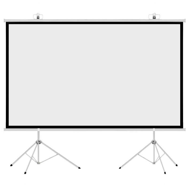 可移动支架幕布100寸120寸150寸180寸200寸投影幕布支架式投影仪幕布支架落地投影布幕布家用轻便式投影屏幕