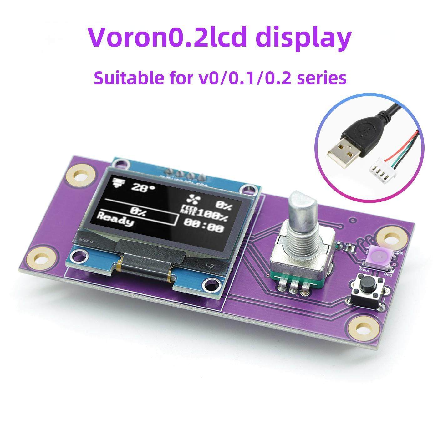 Voron V0/0.1/0.2 Oled显示屏适用于树莓派/双座Rgb光3D打印机