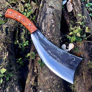 户撒阿昌砍柴刀纯手工锻打一体砍树砍柴刀户外开路山刀农用砍柴刀